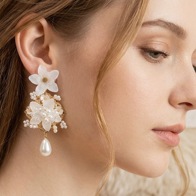 Floral Design Earring