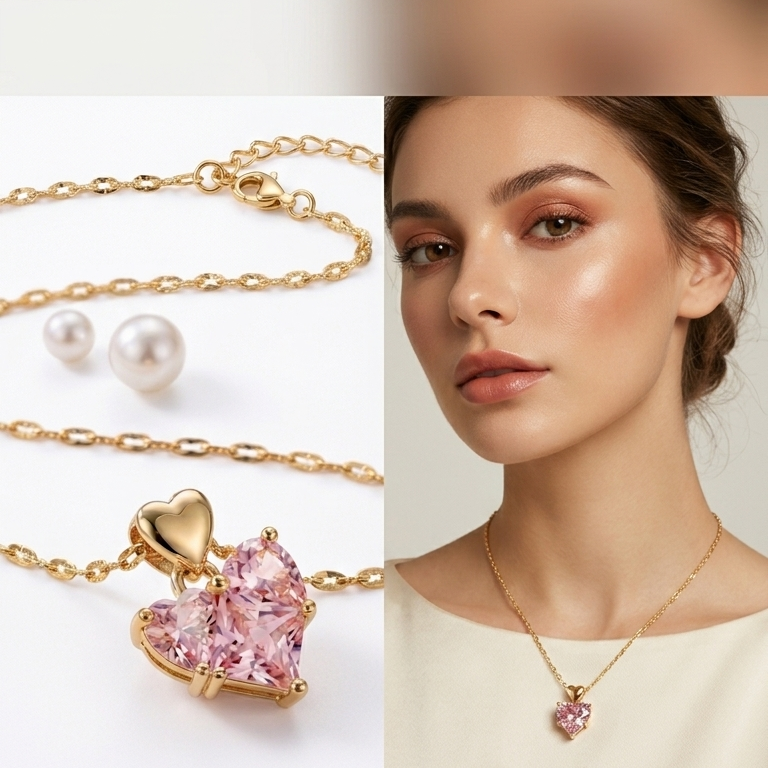 Pink Heart Pendent
