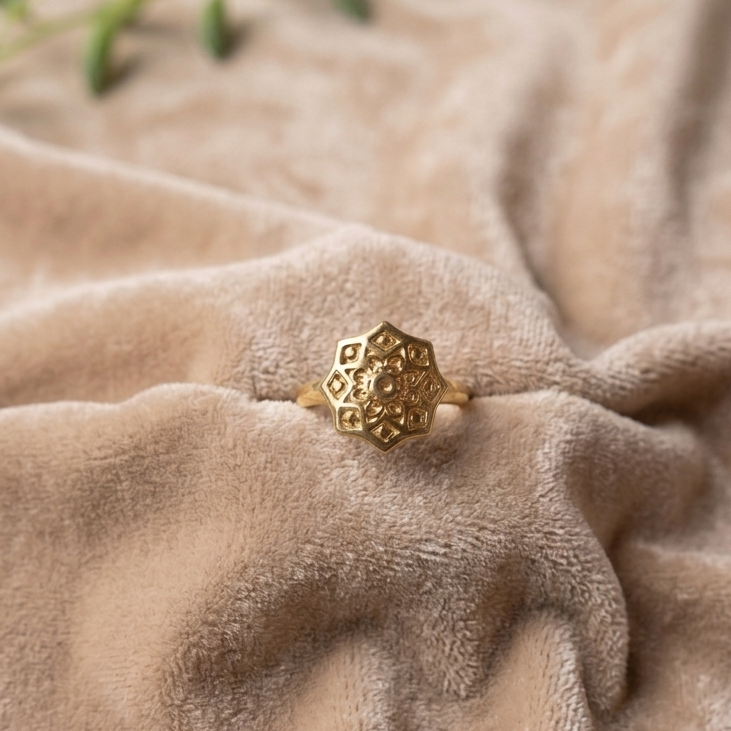 Gold Mandala Ring