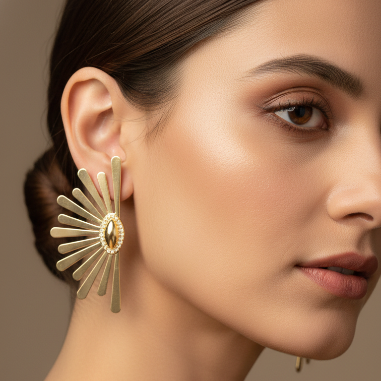 Half Flower Earring