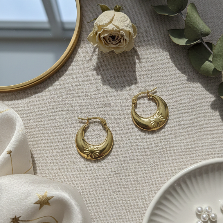 Crescent Moon Shaped Earring