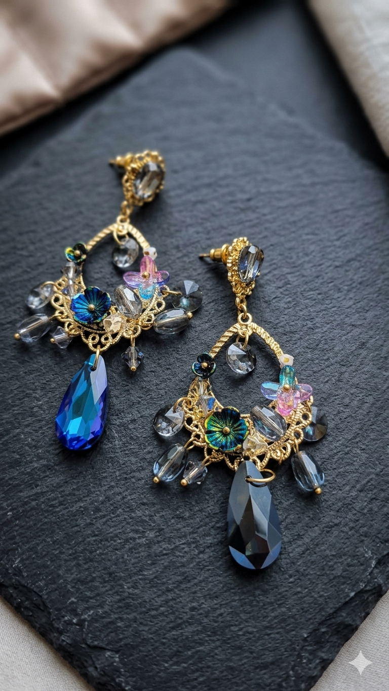 Sapphire Teardrop Chandelier(Turkish)