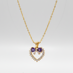 Purple Bow Pendent
