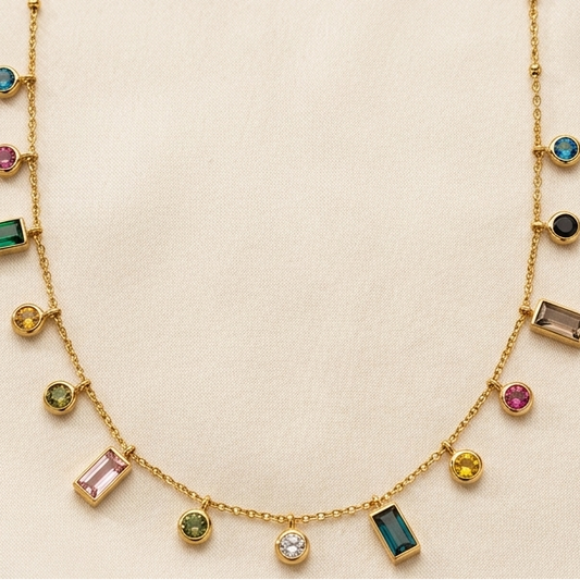 Gemstone Charm Necklace
