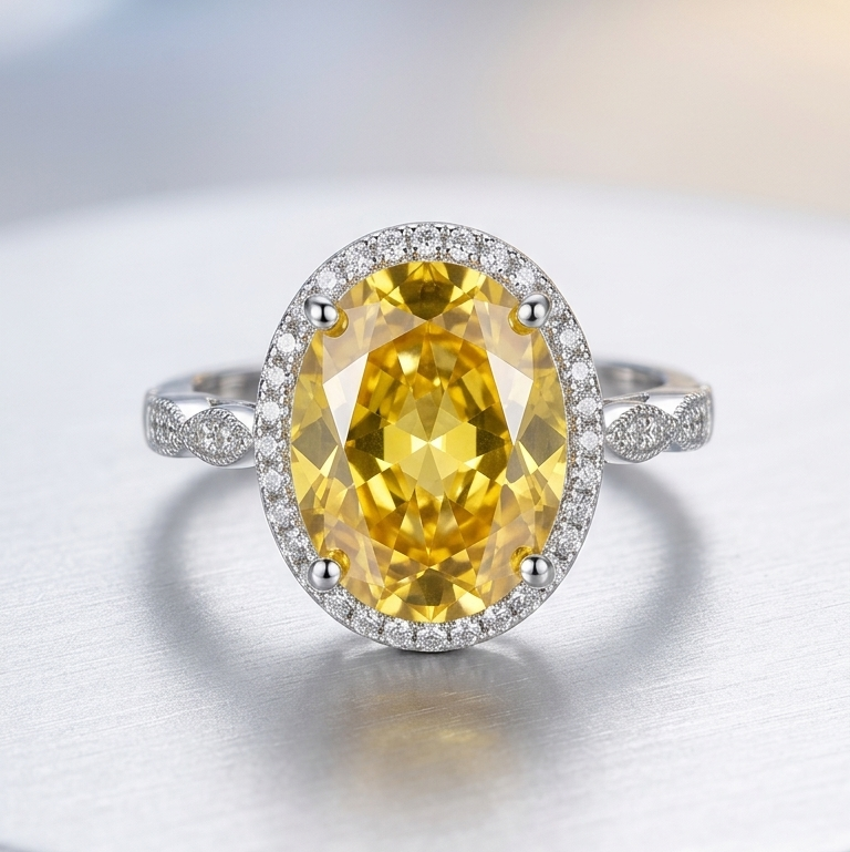 Yellow Oval Ring
