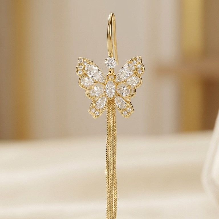 Butterfly Tassel Earring