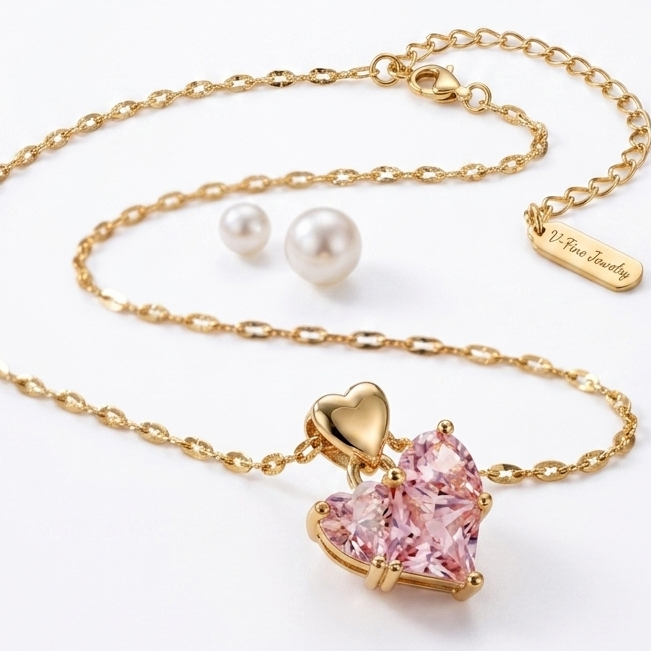 Pink Heart Pendent