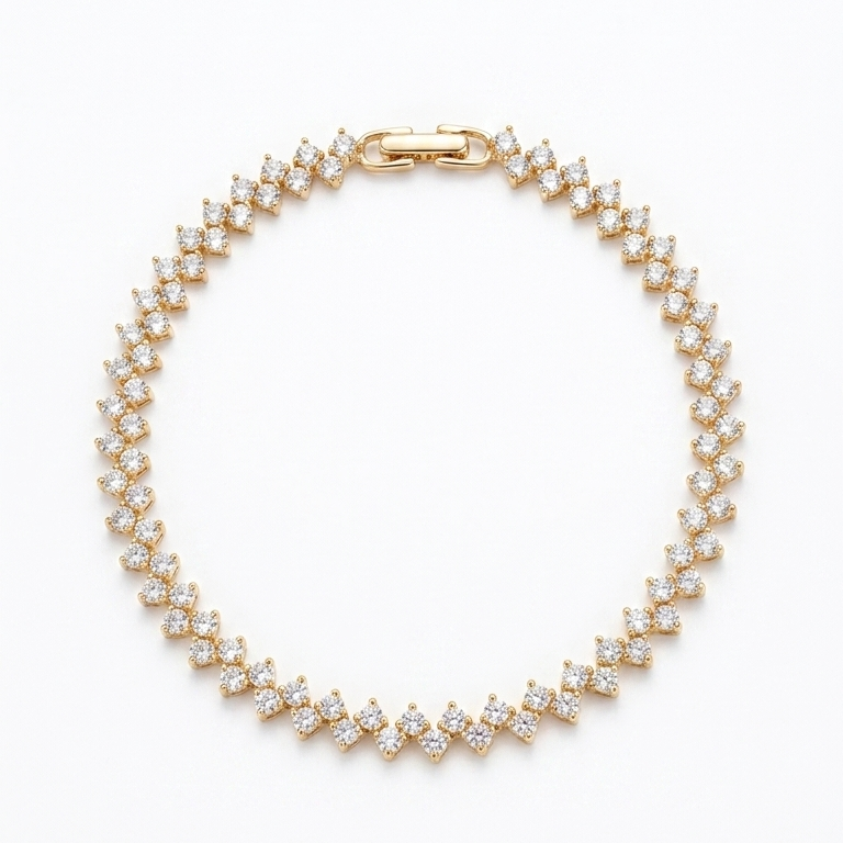 Zigzag Tennis Bracelet