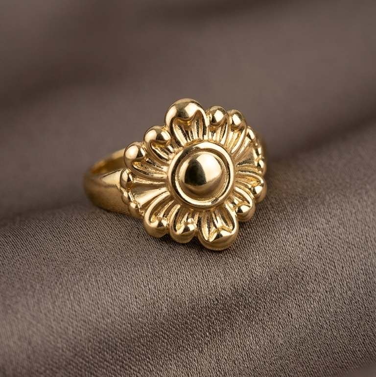 Floral Anti Tarnish Ring