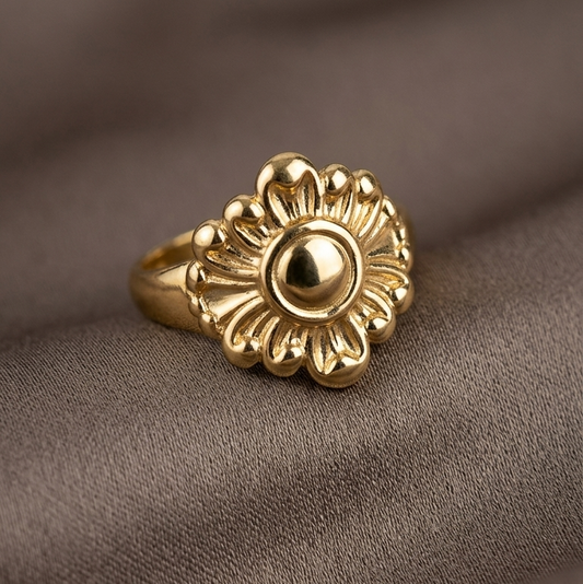 Floral Anti Tarnish Ring
