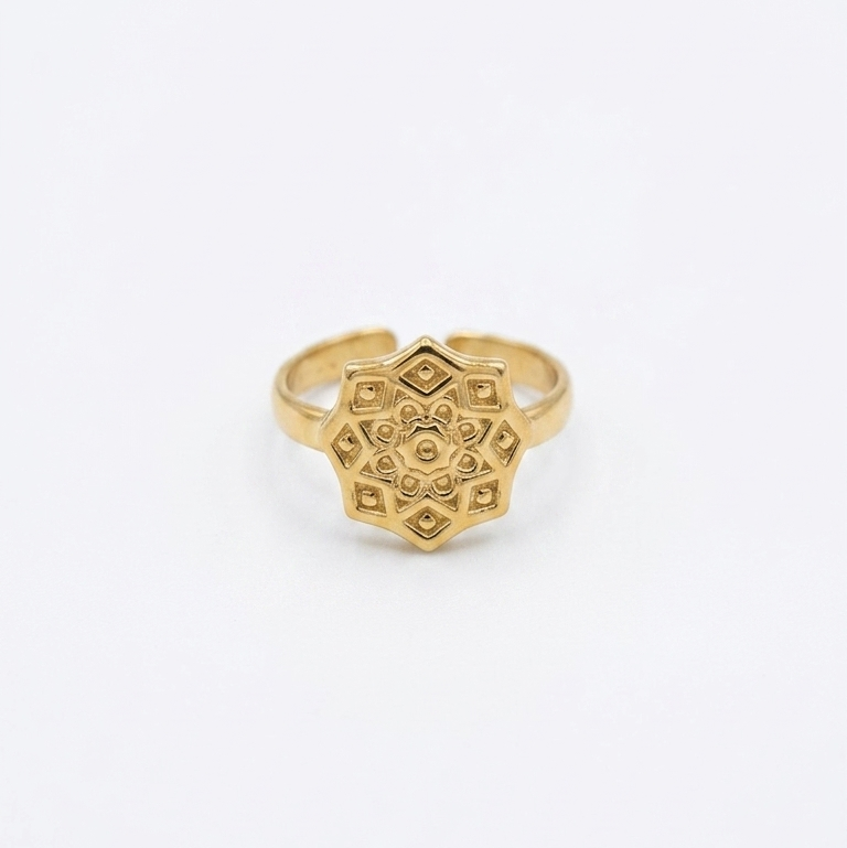 Gold Mandala Ring