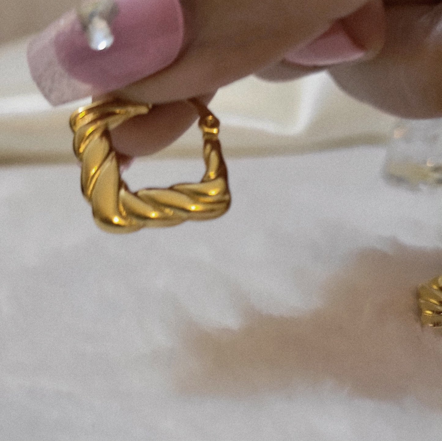 Square Hoops Earing