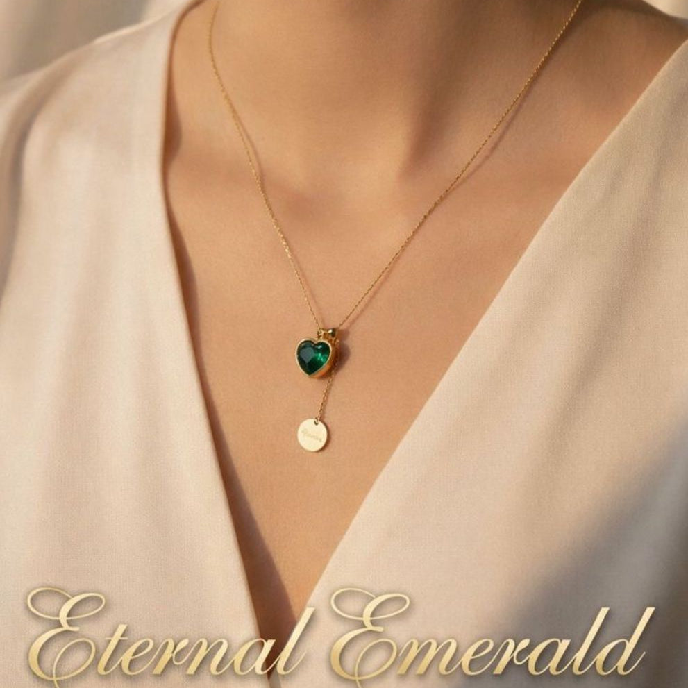Emerald Charm Heart pendent