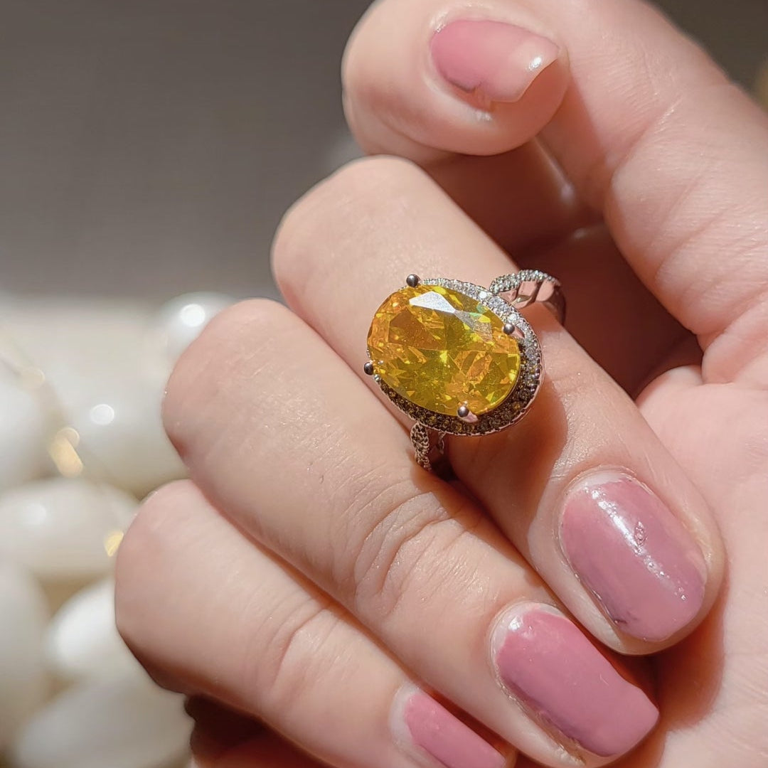 Yellow Oval Ring