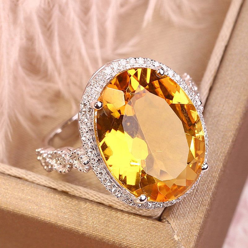 Yellow Oval Ring